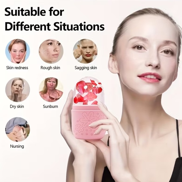 3in 1 Ice Face Roller Facial Skincare Ice Roller, Gua Sha Face Tool NEW - Picture 8 of 8